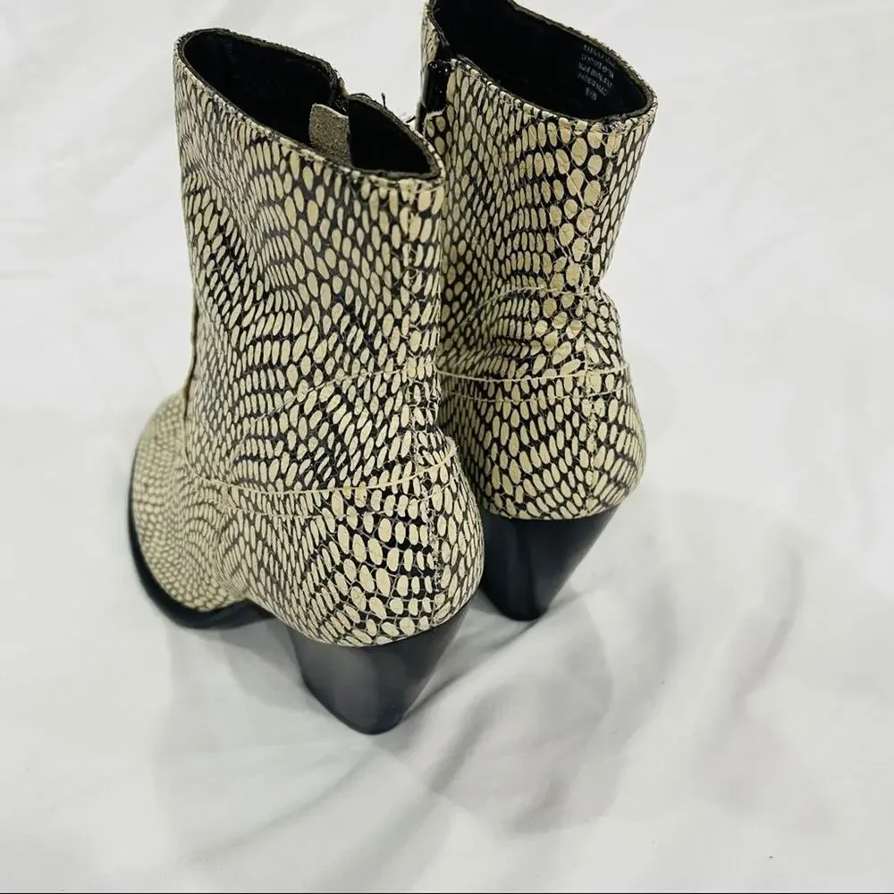 Anthropologie Matisse Keegan Snakeskin Booties 6.5